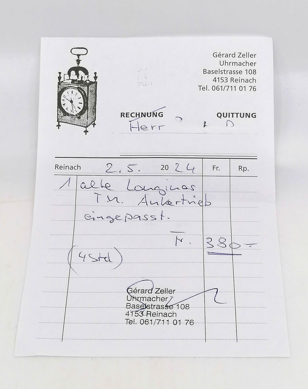 Longines Orologi: Longines Lépine Taschenuhr Silber – Usato da Reinach BL venduto da fliegenrolli 6