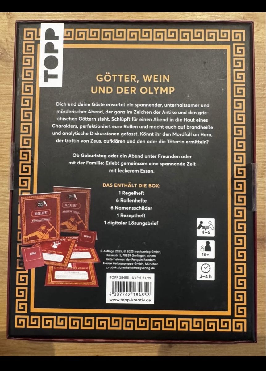 Giochi: Krimidinner: göttliche Antike – Nuovo (secondo la descrizione) da Erlinsbach SO venduto da Veelvet42 2