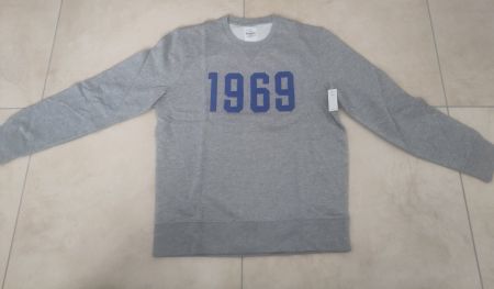 GAP Herren Pullover, Gr. L Grau, Aufdruck "1969", Neu!