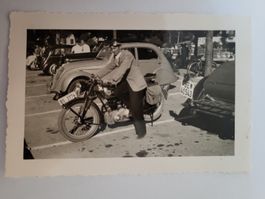 Foto Motorrad Töff Mann BS 3774 Suisse Vintage R21