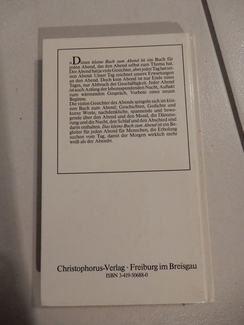 Libri: Das kleine Buch zum Abend – Usato da Erstfeld venduto da Uhu1980 1