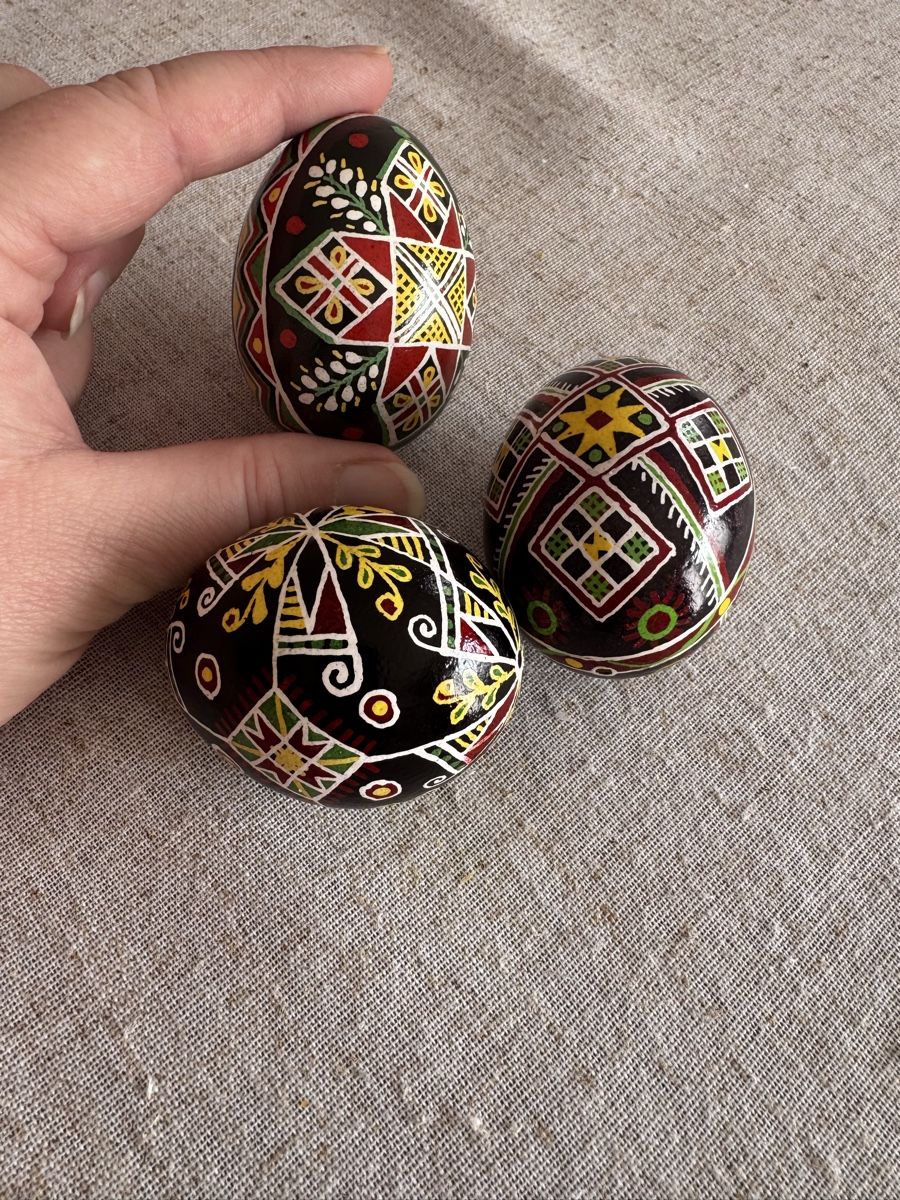 Tutte le decorazioni: Ostereier Pysanka 3-er Set – Nuovo e nell'imballaggio originale da Zürich venduto da iry_9mbn 2