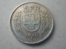 5 Fr. 1948 silber  rar