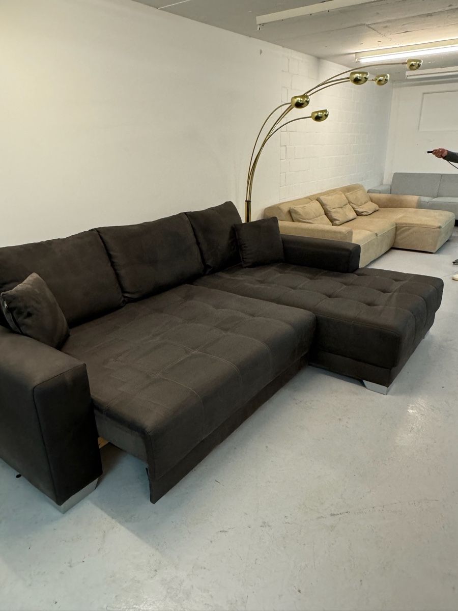 Divani: Ecksofa Braun mit Elektrische Bettfunktion – Usato da Fehraltorf venduto da Sofalab.swiss 6