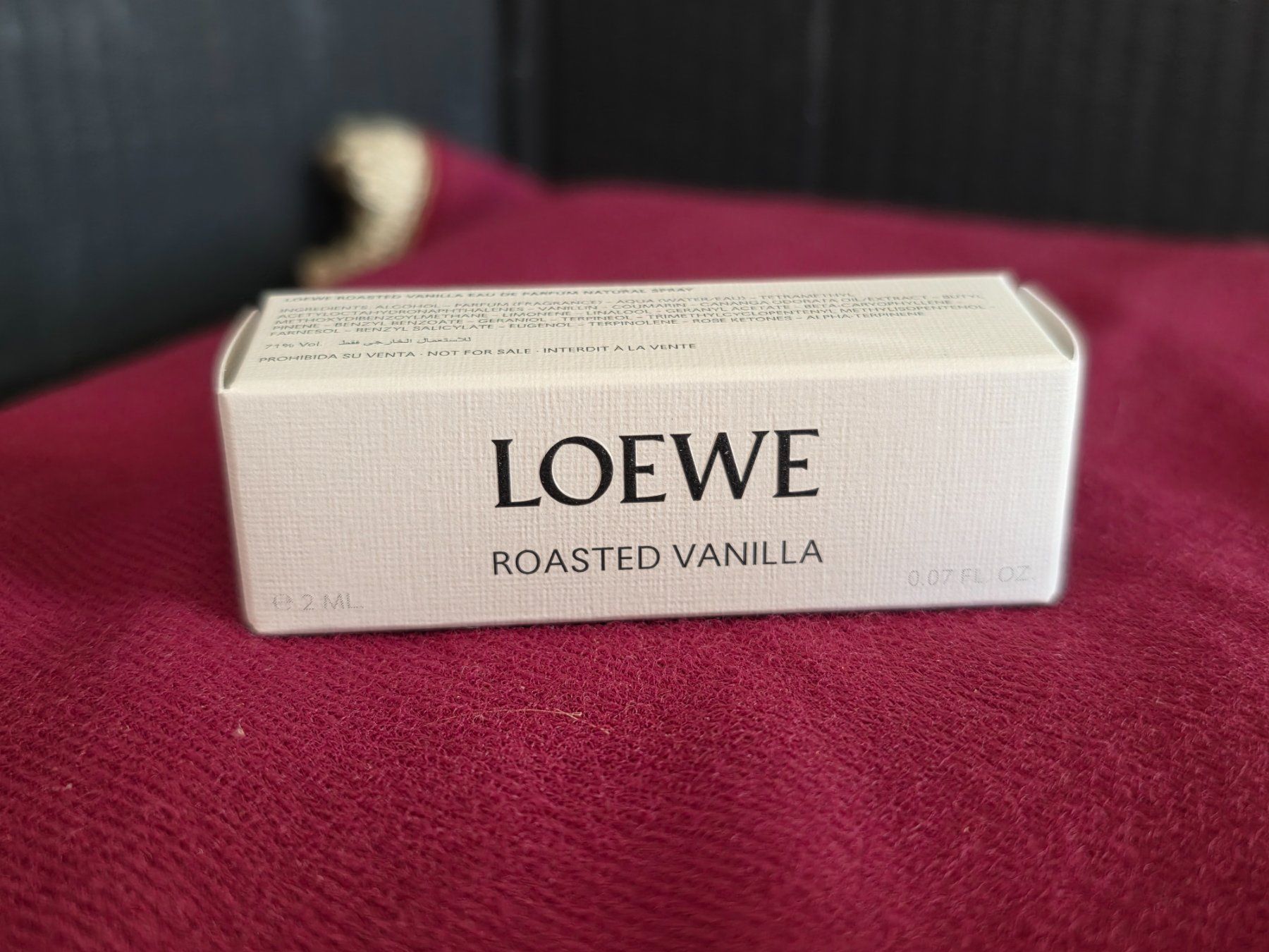 Loewe Profumi & Eau de Toilette: Loewe Roasted Vanilla, 2ml Parfum Probe neu! – Nuovo e nell'imballaggio originale da Winterthur venduto da Bratwurstbrater