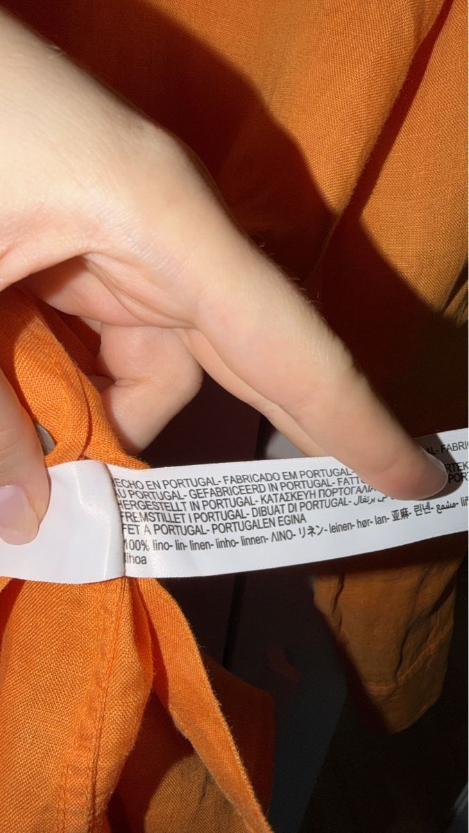 Massimo Dutti Camicette: MASSIMO DUTTI ORANGE LINEN SHIRT – Nuovo (secondo la descrizione) da Genève venduto da yav_9r9f 2