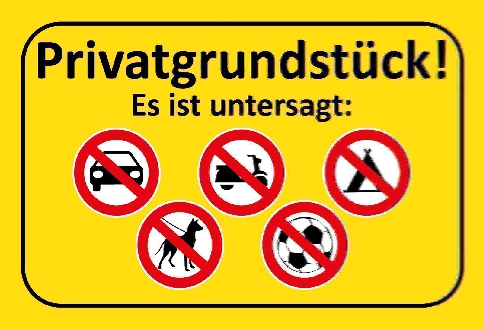 Insegne: Blechschild-PRIVATGRUNDSTÜCK-UNTERSAGT – Nuovo e nell'imballaggio originale da Rupperswil venduto da big-one-sale