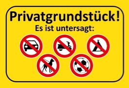Blechschild-PRIVATGRUNDSTÜCK-UNTERSAGT
