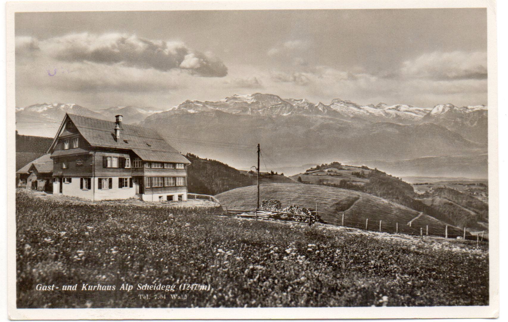Cartes postales: WALD Gast- u. Kurhaus Alp Scheidegg – D'occasion à Jona par philajona