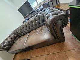 Chesterfield Sofa Büffelleder