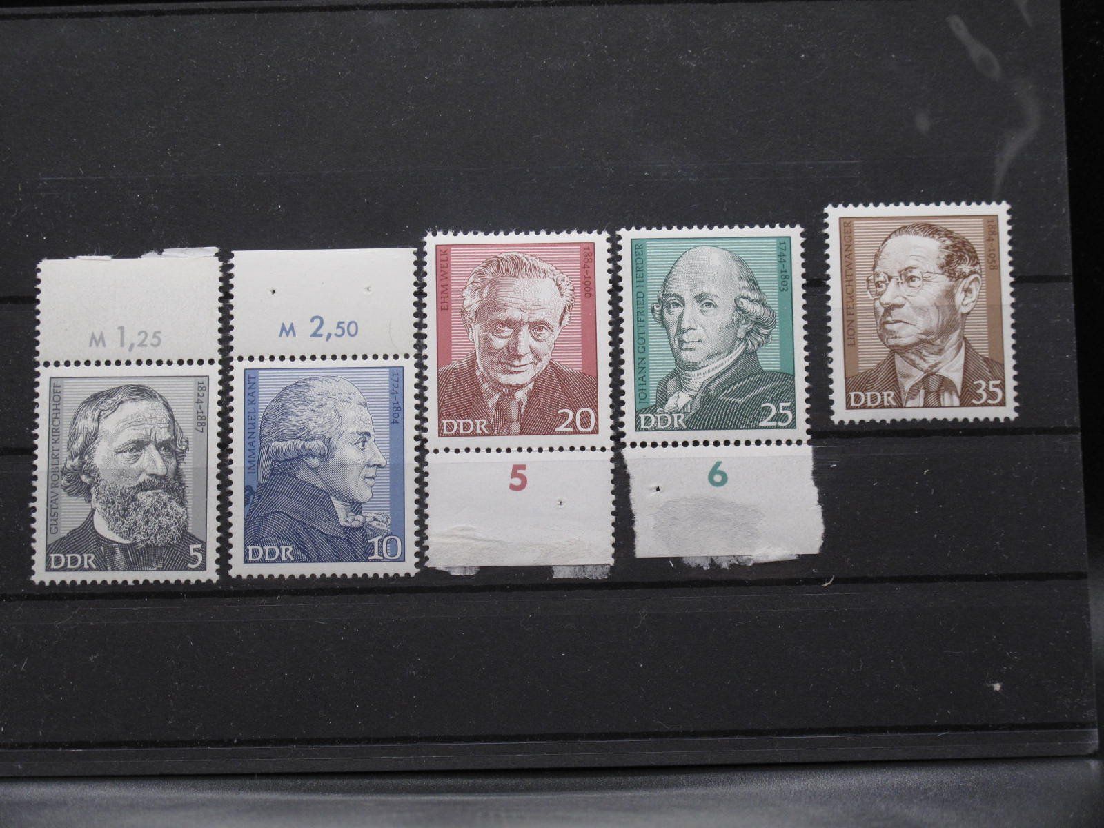 Tutti i francobolli: DDR 1974 Bedeutende Persönlichkeiten ** – Usato da Wil SG venduto da fva01