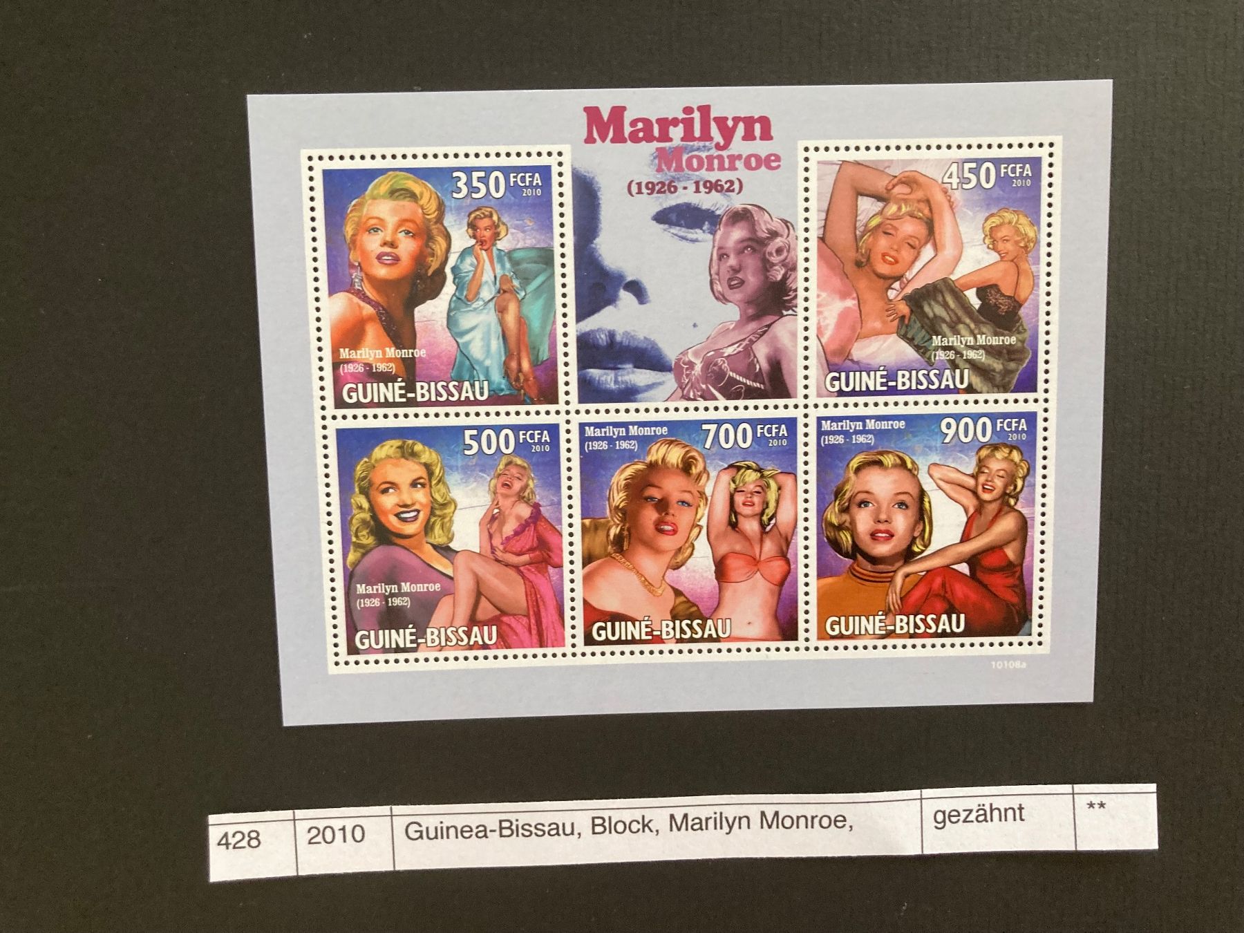 Alle Briefmarken: Guinea Bissau, Block, Marilyn Monroe – Neu (gemäss Beschreibung) aus Domat/Ems von Lareina2015