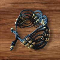 Breites Armband schwarz gold  Vintage  handmade