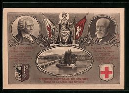 Geneve, Teilansicht, J. J. Rousseau, Gus