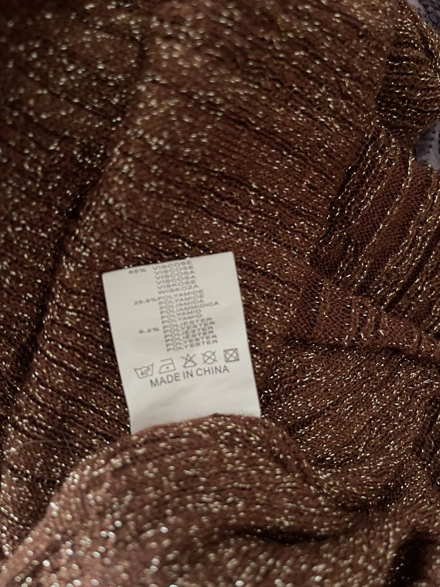 Kleider: Strickkleid braun glitzer Grösse S/M – Neu (gemäss Beschreibung) aus Basel von ara_jqm9 1