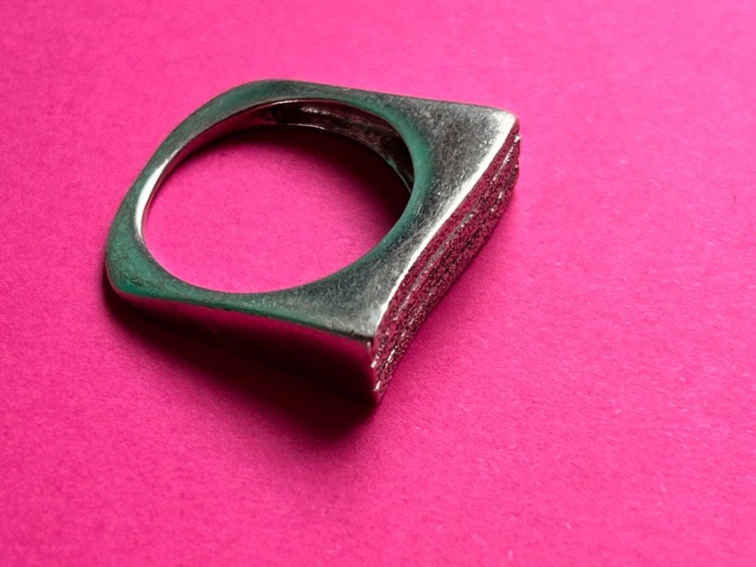 Anelli: Silberring Designer matt Abstrakt (53) – Nuovo e nell'imballaggio originale da Laufen venduto da belleskulptur 5