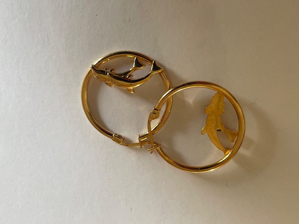 Boucles D'oreilles Clips Vintage En émail, Pièce Unique De Créateur 1744 - Parfait état