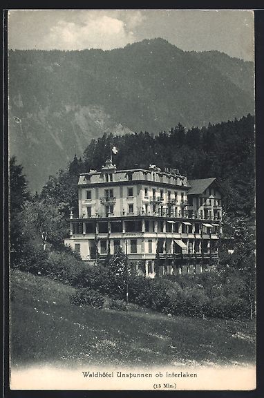 Cartes postales: Unspunnen ob Interlaken, Waldhotel mit B – D'occasion à Berlin par bartko-reher