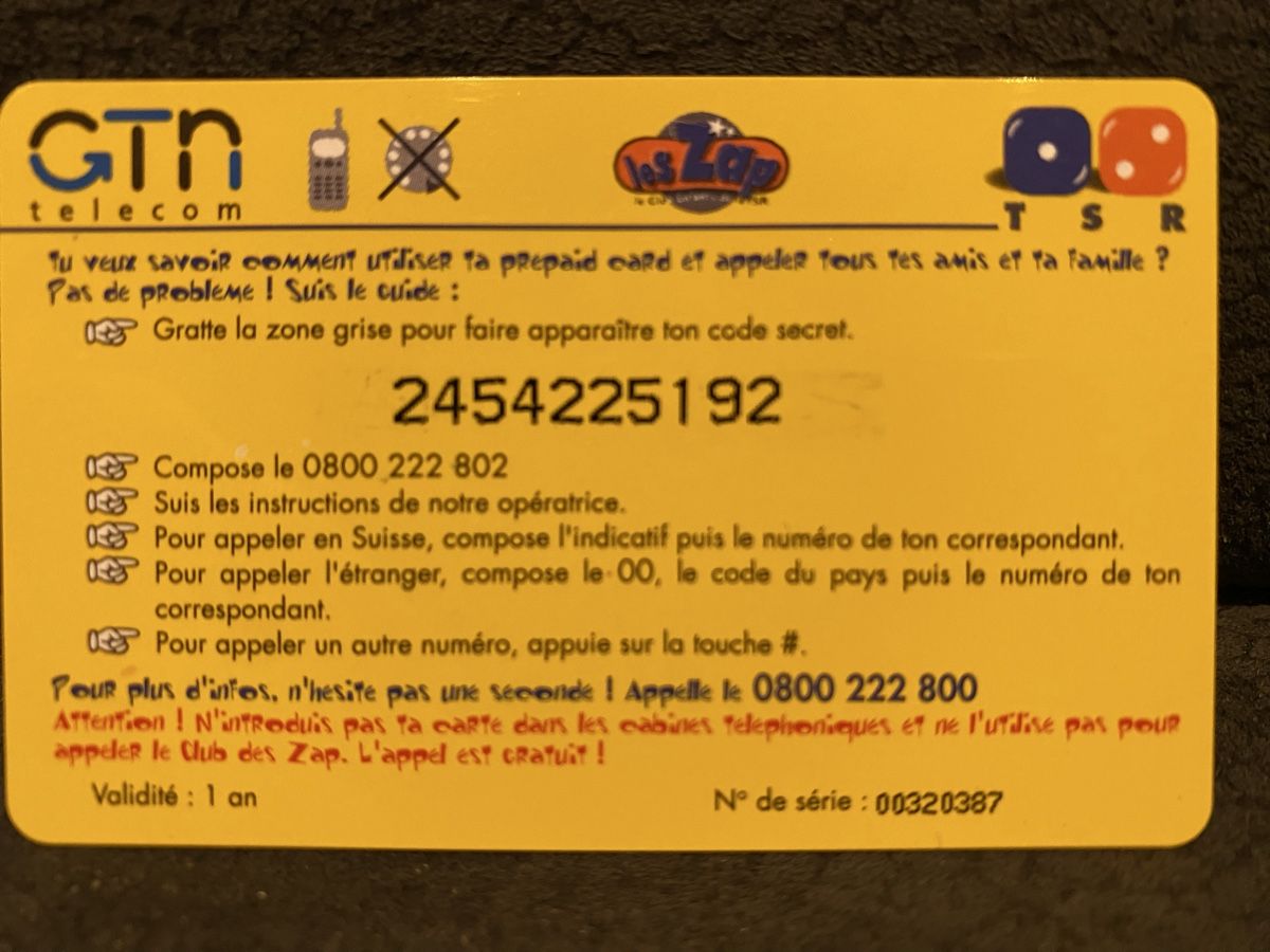 Telefon- & Taxkarten: Carte – Gebraucht aus Lausanne von babacard10 1