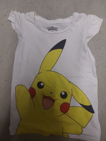 Kinder T-Shirt Pikachu weiss Grösse 128 