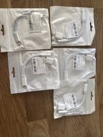 5x Lightning auf 3.5mm Audio Adapter weiss neuwertig