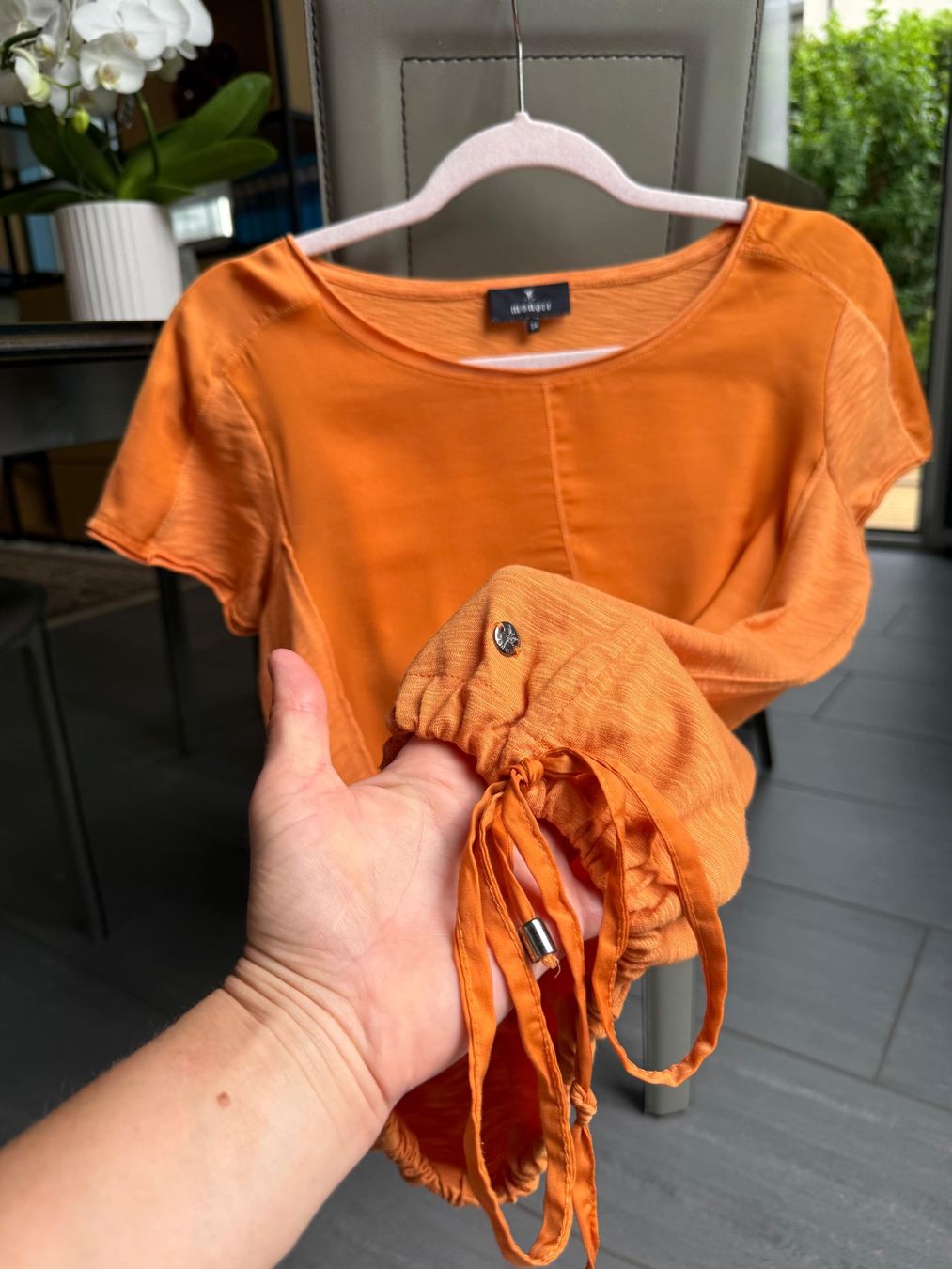 Monari Camicette: Monari Bluse Top Gr. S-M, 36-38 Viskose, Baumwolle – Usato da Winterthur venduto da tim_cl8x 1