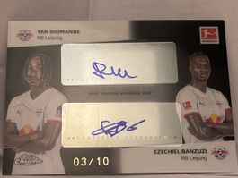 Topps Chrome Autogrammkarte Diomande Banzuzi RB Leipzig