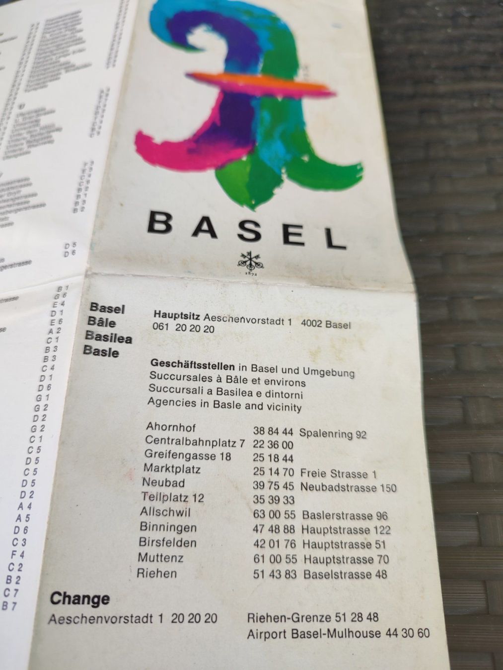Landkarten & Atlanten: Landkarte Stadtkarte Basel alt antik – Gebraucht aus Baltschieder von JJ-HRC 2