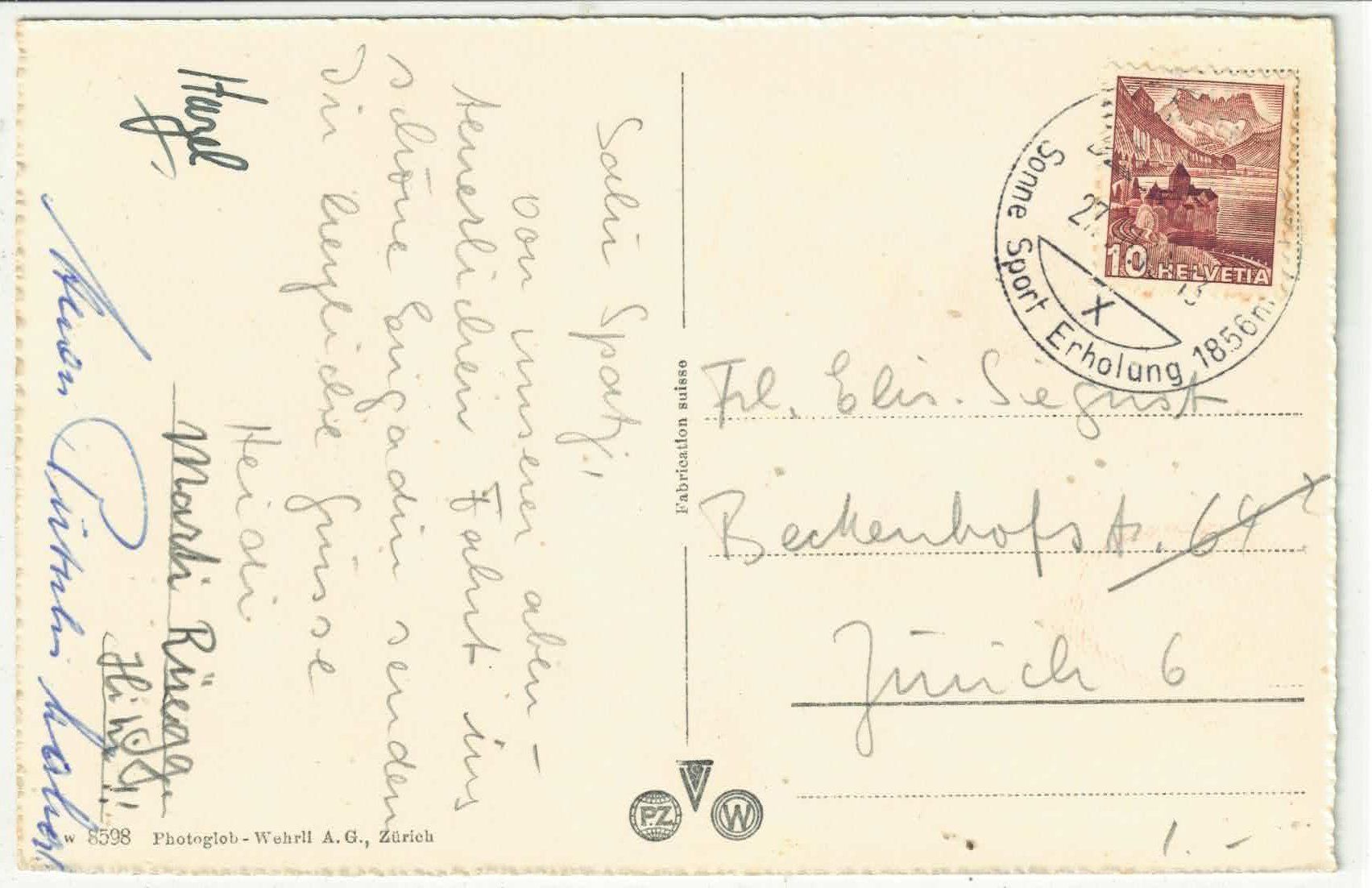 Cartoline postali: St. Moritz-Dorf und Bad im Winter – Usato da Ettingen venduto da Kartenplanet 1
