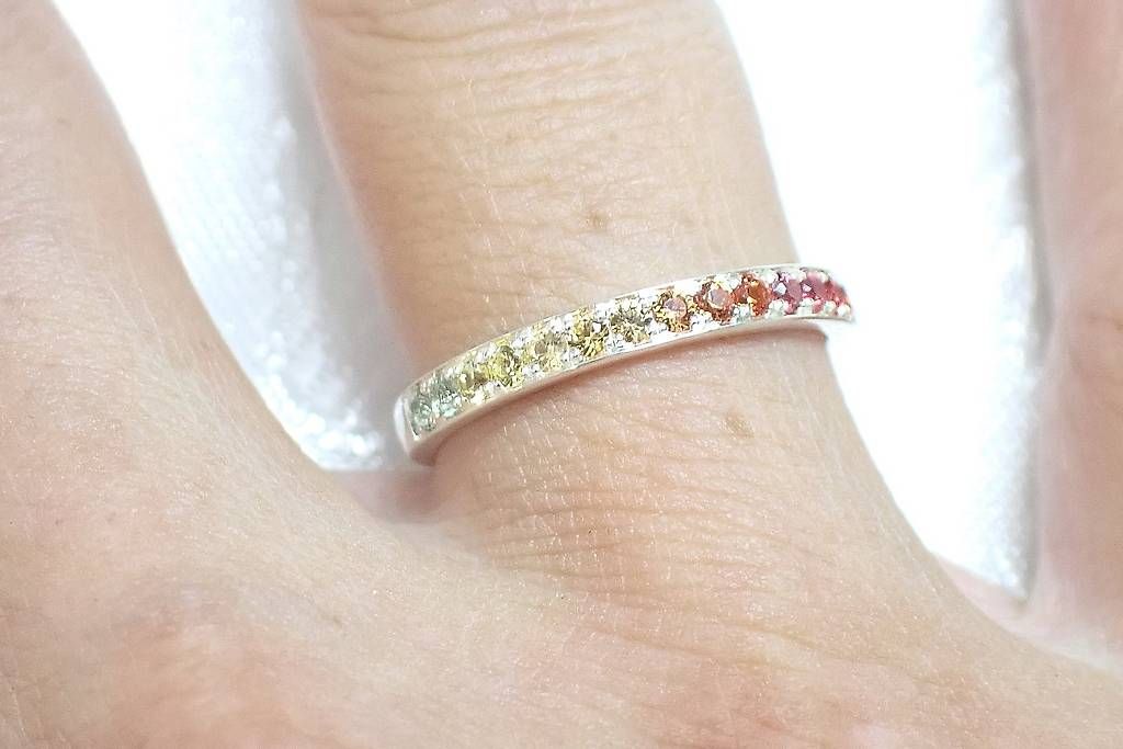 Ringe: Alliance Ring mit Saphir Multicolor, inkl. Grössen anpassung – Neu und originalverpackt aus Zürich von GOS08 4