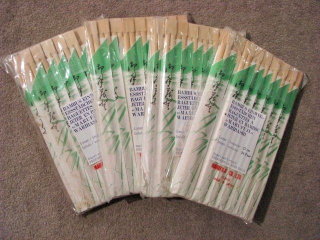Bestecksets: Bambus Einweg Ess-Stäbchen Chop Sticks stabil nachhaltig – Neu (gemäss Beschreibung) aus Wil ZH von Arbolero