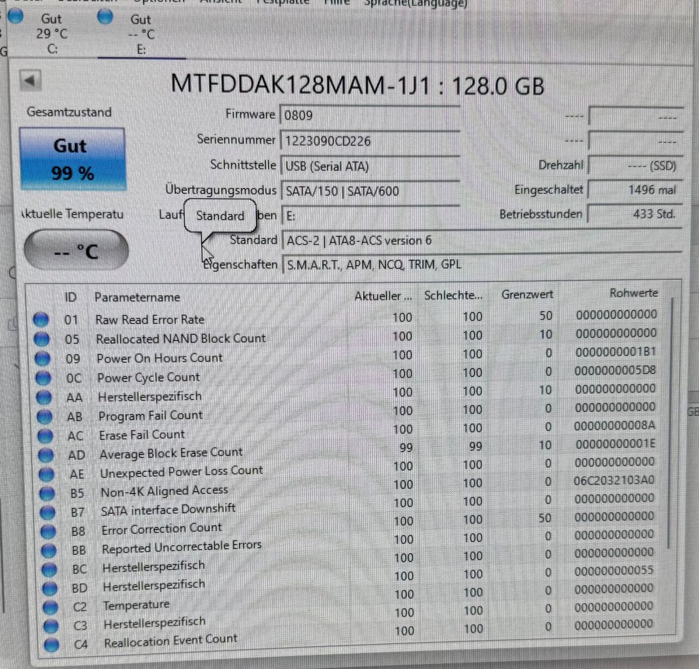Dischi rigidi: Micron SSD 128GB – Usato da Adliswil venduto da Busys 2