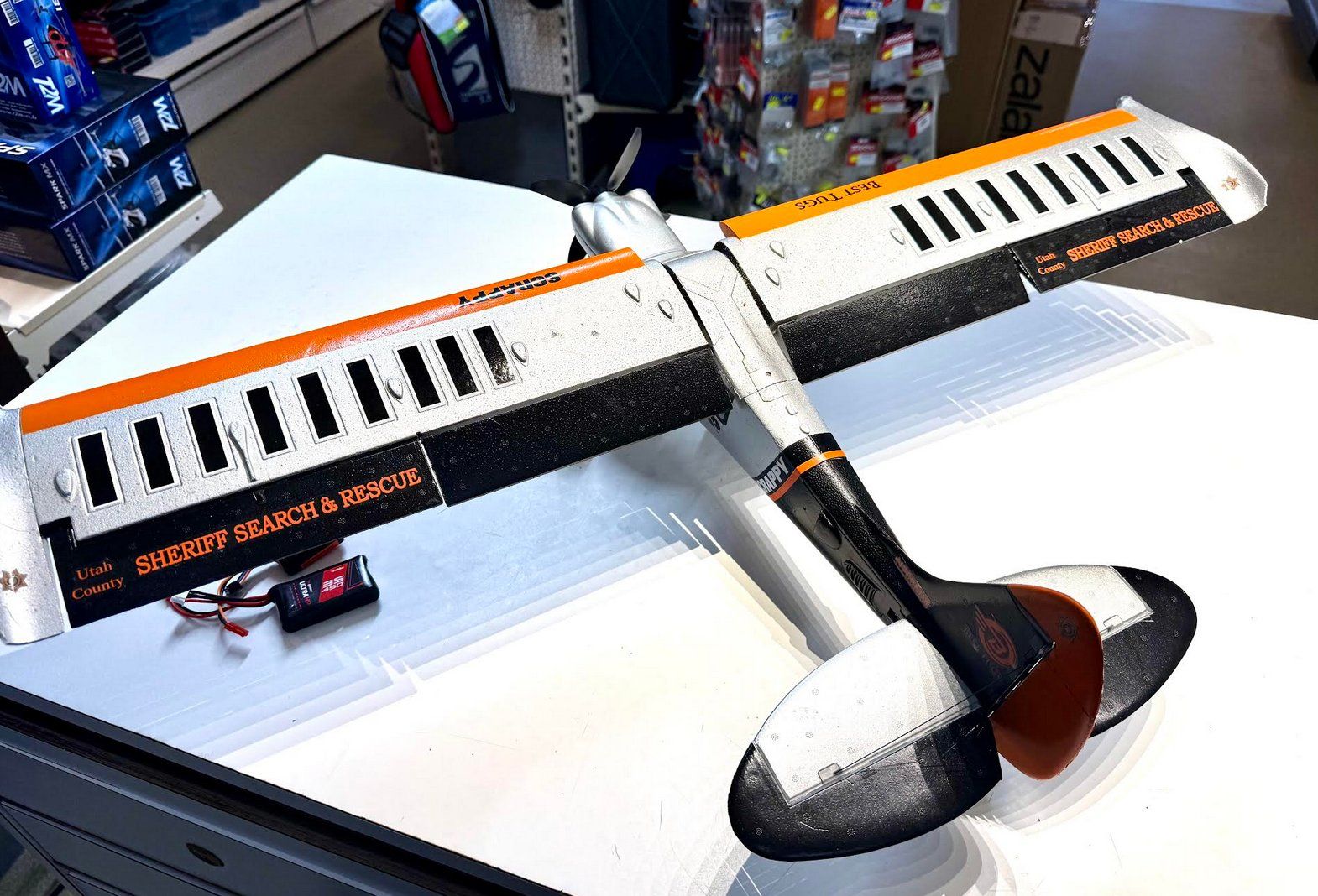 E-Flite Modellismo RC: Micro Scrappy 800mm BNF Basic with AS3X and SAFE Select – Usato da Lausanne venduto da Techobby 1