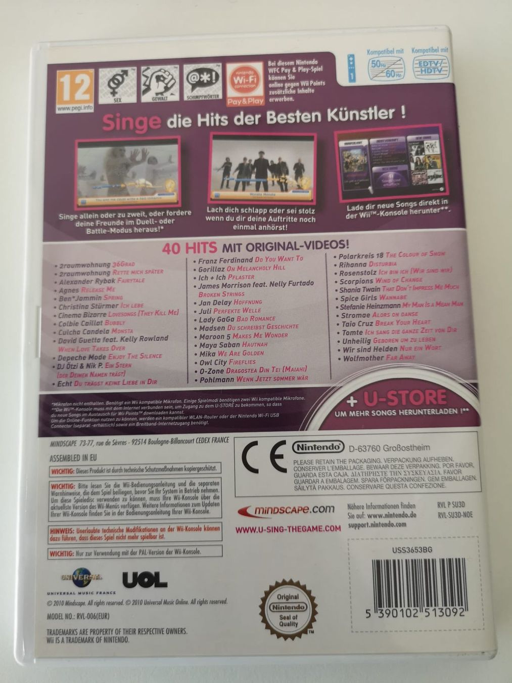 Nintendo Giochi: U-Sing 2 (Wii) – Usato da Herisau venduto da Seyashop1 2