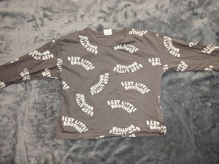 H&M Shirt Gr. 80 "Best Little Brother" Langarm Herbst