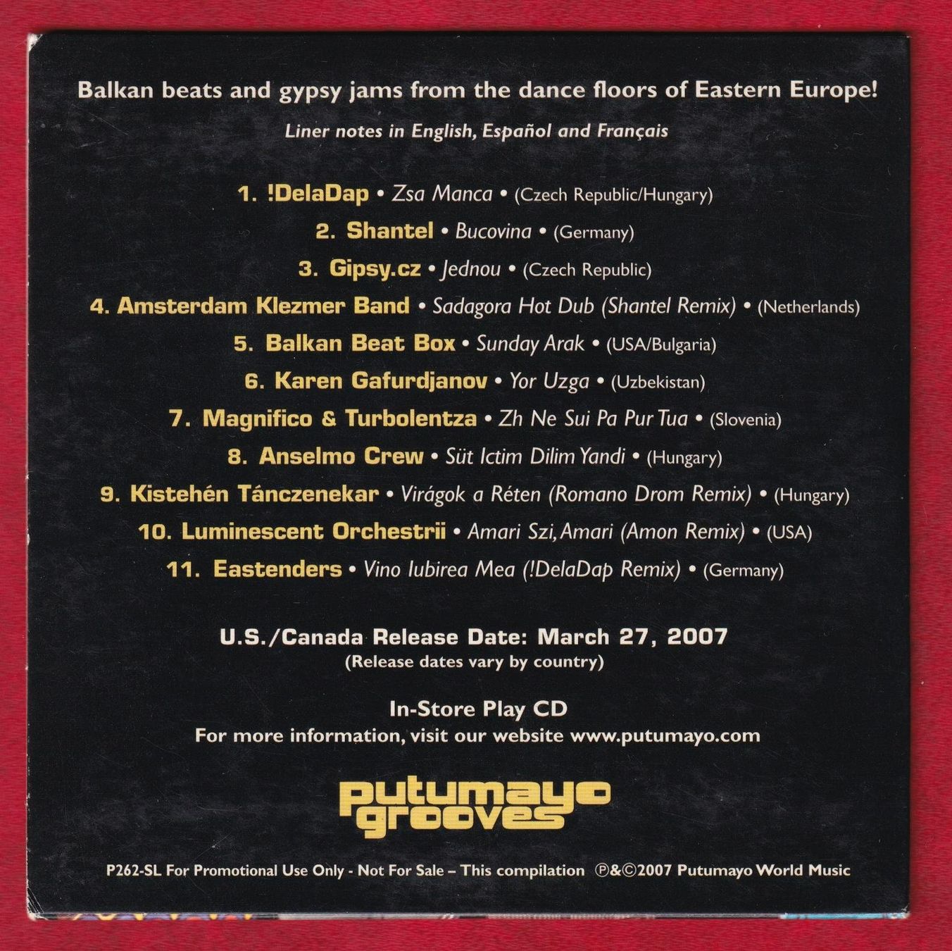 CD: Putumayo - Gypsy Groove (CD) – Usato da Zürich venduto da Pfluftl2000 1