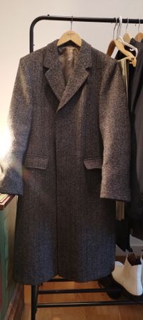Long classic grey coat