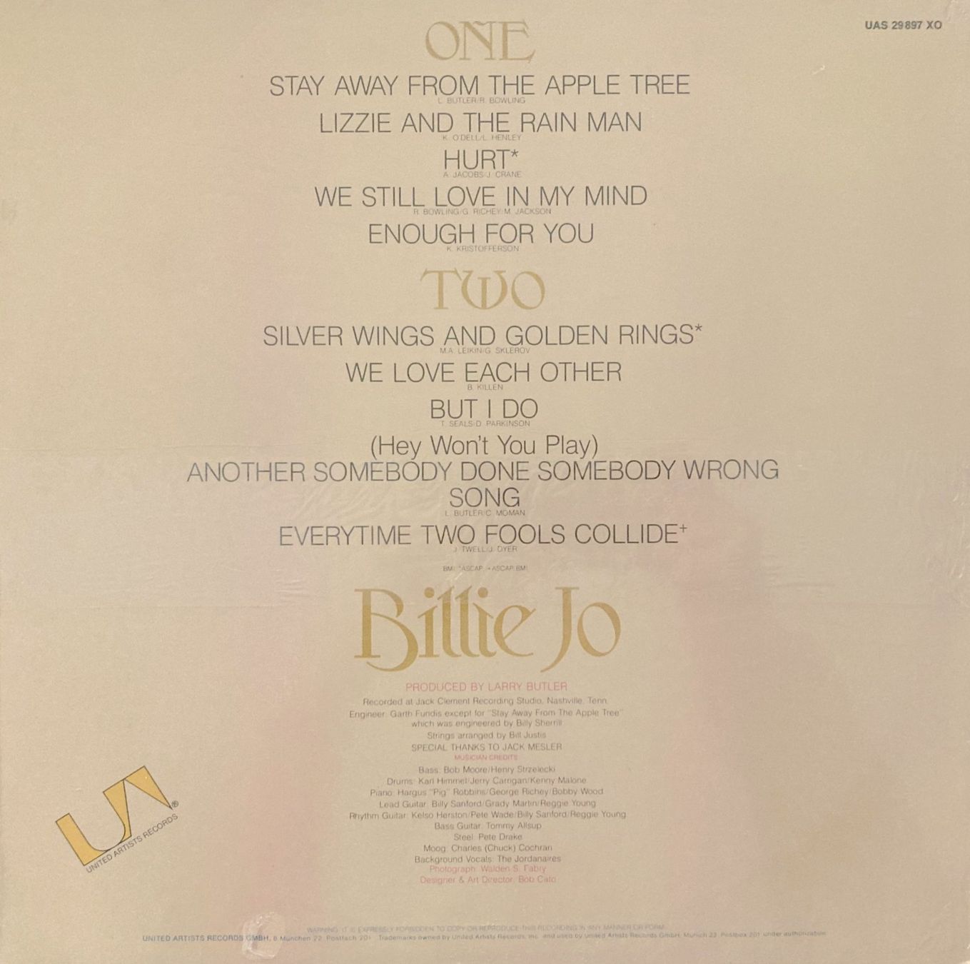 Dischi in vinile: BILLIE JO SPEARS - BILLIE JO – Nuovo e nell'imballaggio originale da Bottens venduto da hotter-than-hell 1