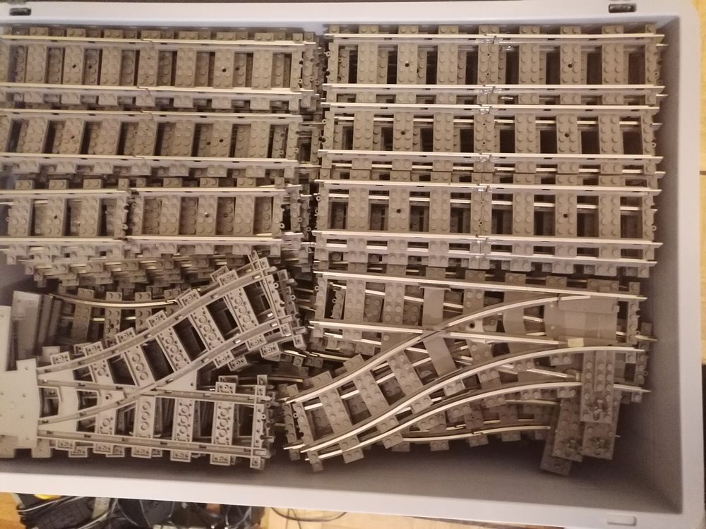 Lego Rails 9v Courbe Droit Croisement Boitier De Commande Kaufen
