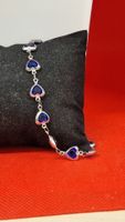 Suesse Armkette mit blauen Herzen, neuwertig, Top