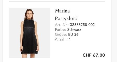 Kleid schwarz mit dezentem Glitzer
