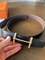 Gürtel von Hermès, Leder mit Schnalle H