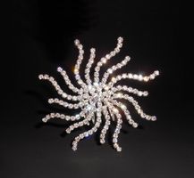Haarschmuck mit Kristallen u.Kamm, Farbe: Silber