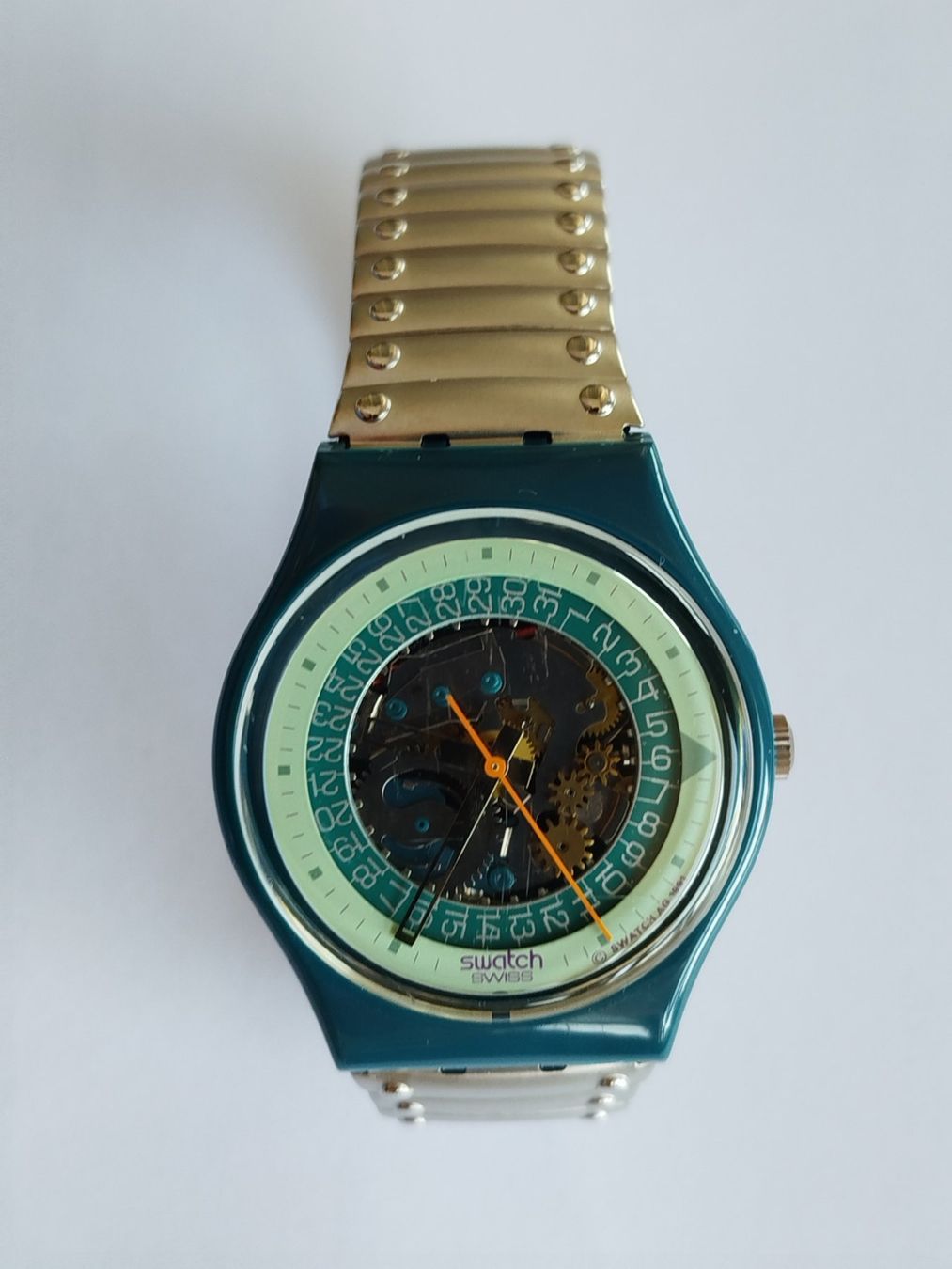 Swatch Orologi: SWATCH Skelettuhr mit Flex - Stahlband – Nuovo (secondo la descrizione) da Zug venduto da Robert0125 1
