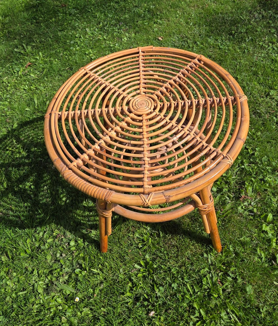 Tavoli: Petite table ronde en bambou – Usato da Noville venduto da mel_bsj2 1