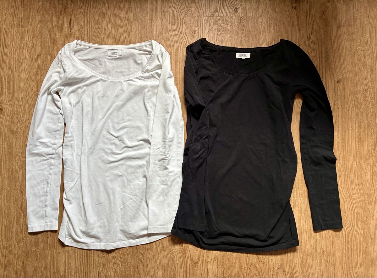 Zalando T-shirts: 2 Umstandsshirts Langarm Grösse S – D'occasion à Witterswil par Livee 1