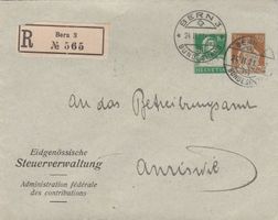 Privatumschlag  2 Wertstempel Bern 1921