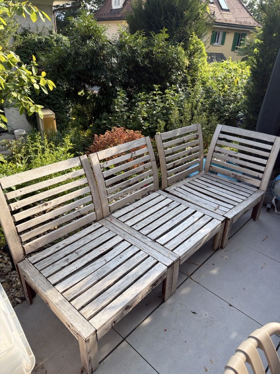 Holzartikel: Holz Gartenbank 3-teilig – Gebraucht aus Zürich von maricampos