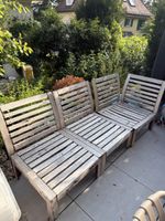 Holz Gartenbank 3-teilig