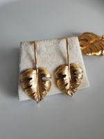 Ohrhänger in Blatt-Form, 18K Gold